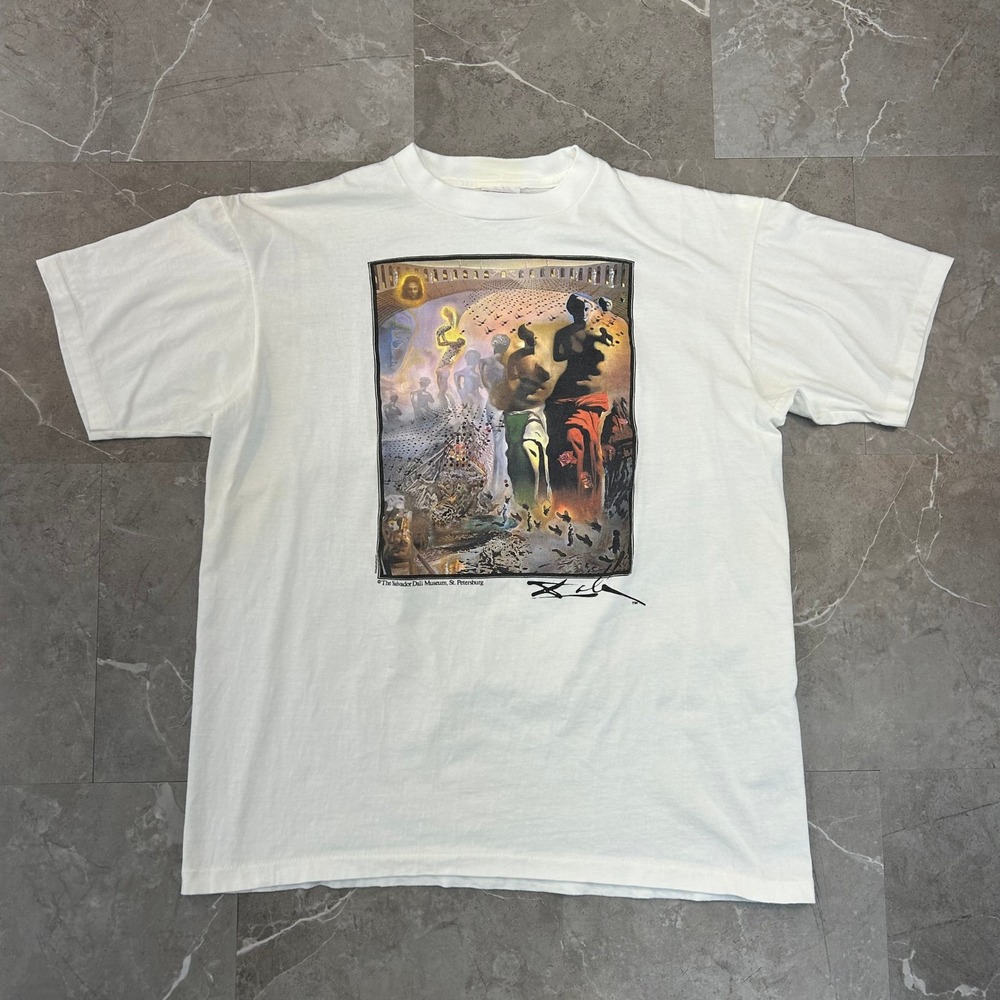 90s Vintage Salvador Dali Graphic Tee Mens XL Hallucinogenic Toreador Art Shirt